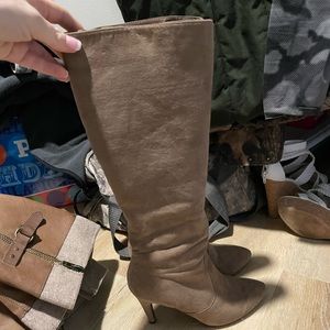 Suede tall boots